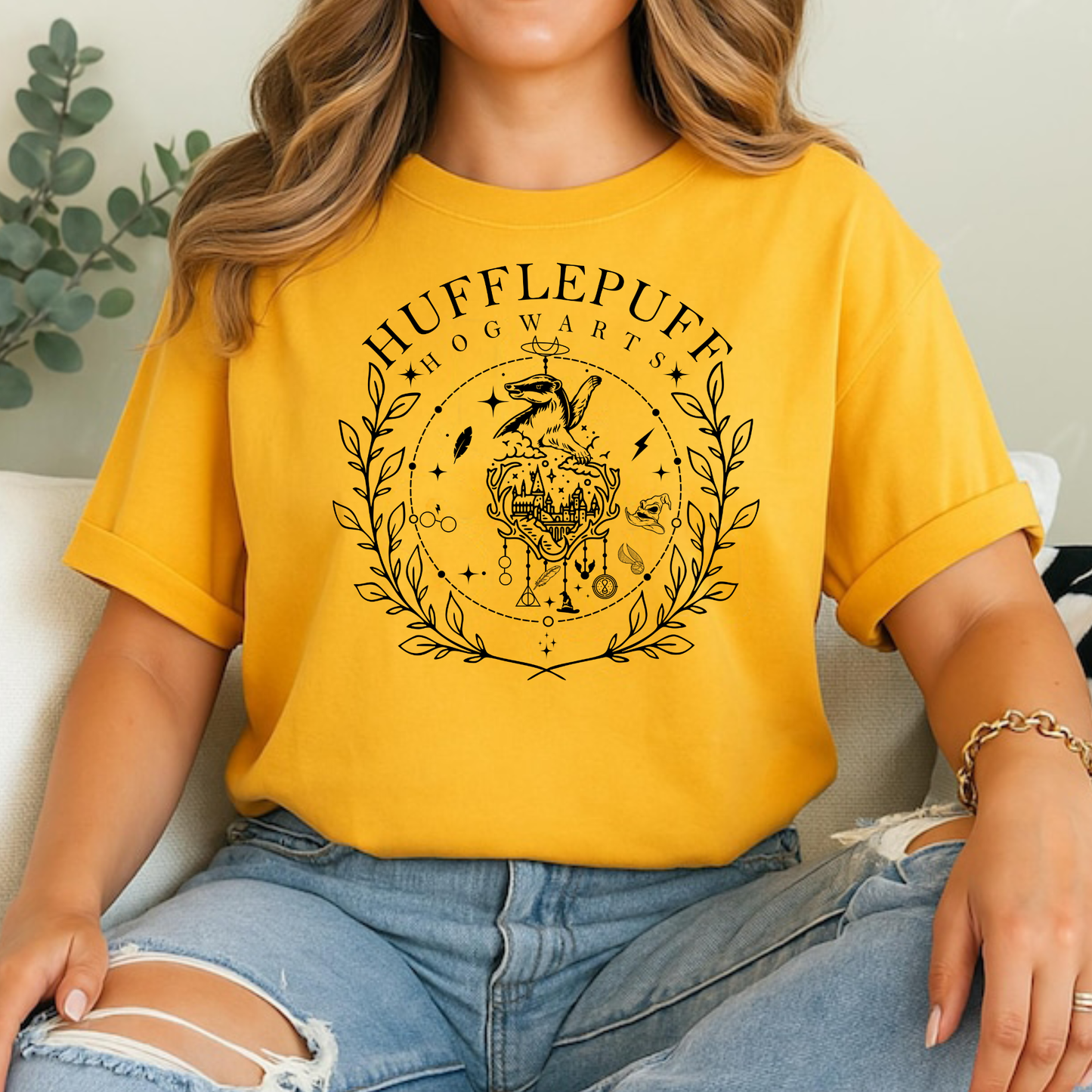 Hogwarts House Book Lover Shirt – Cozy Reader Fantasy Tee