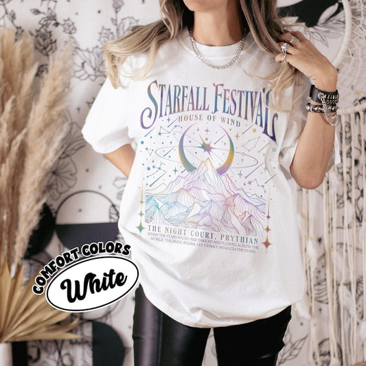 Starfall Festival Night Court Shirt – Prythian Fantasy Tee, House of Wind Graphic T-Shirt, Bookish Aesthetic Gift