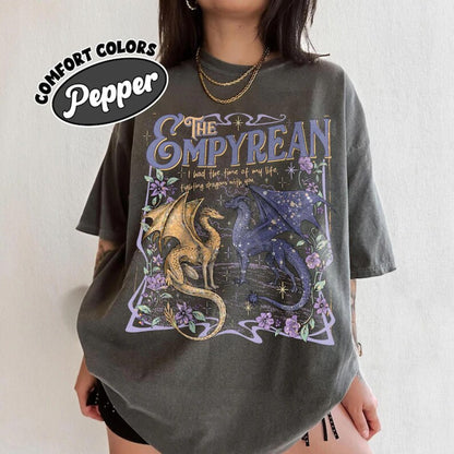 Fantasy Dragon Book Lover T-Shirt – Cozy Reader Aesthetic Tee