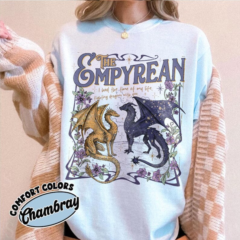 Fantasy Dragon Book Lover T-Shirt – Cozy Reader Aesthetic Tee