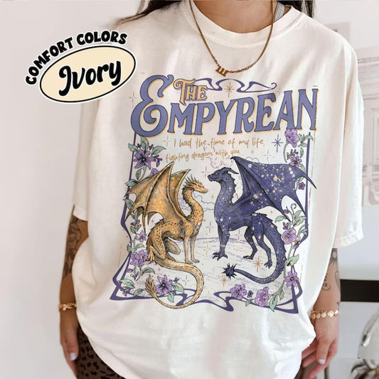 Fantasy Dragon Book Lover T-Shirt – Cozy Reader Aesthetic Tee