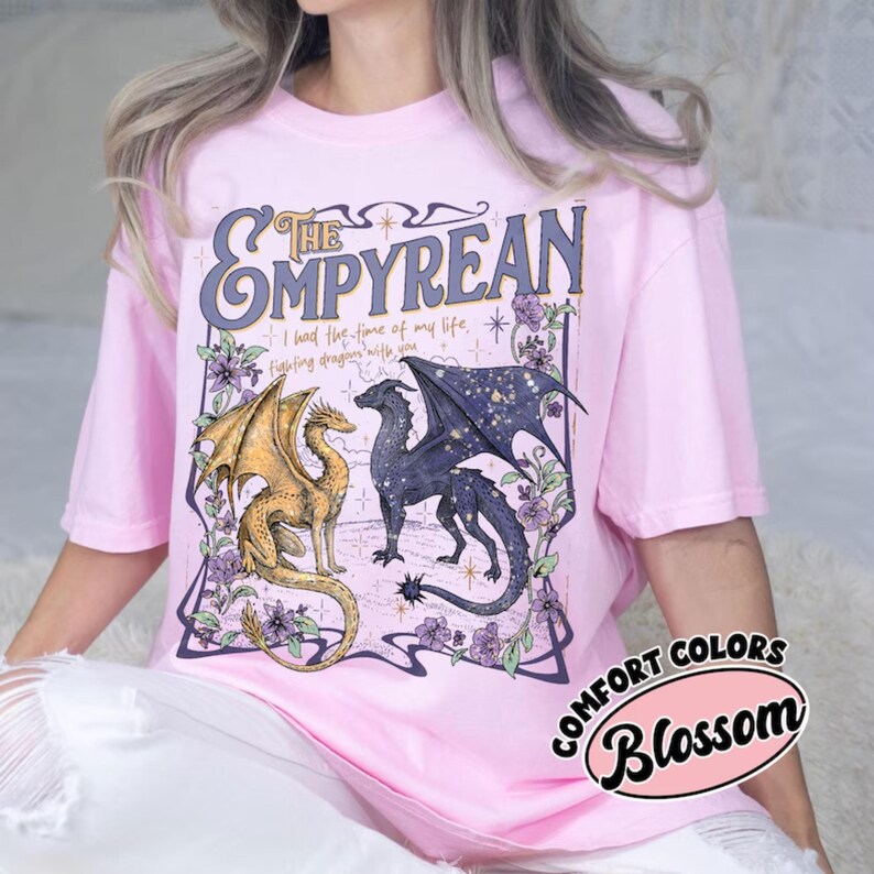 Fantasy Dragon Book Lover T-Shirt – Cozy Reader Aesthetic Tee